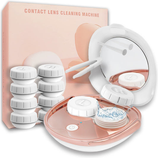 Portable ultrasonic contact lens cleaner with USB charger