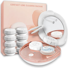 Portable ultrasonic contact lens cleaner with USB charger