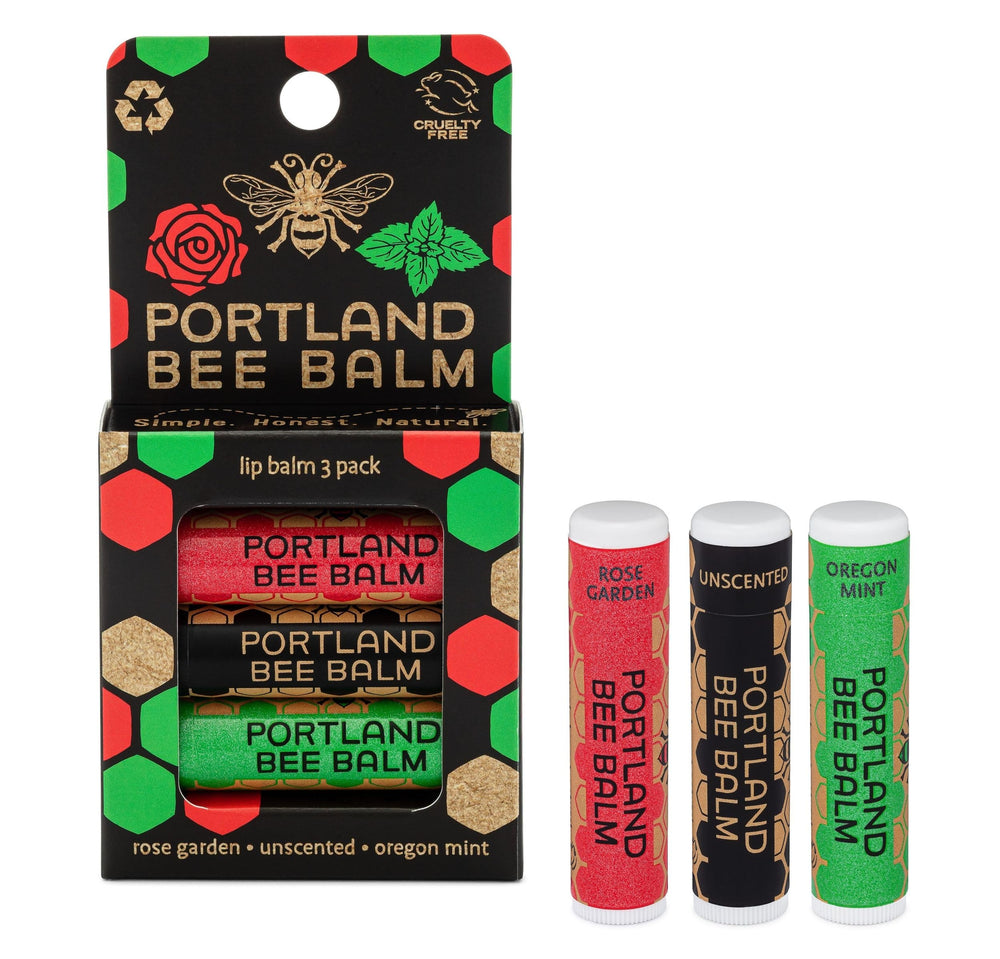 Portland Bee Balm unscented lip balm tube for daily hydration