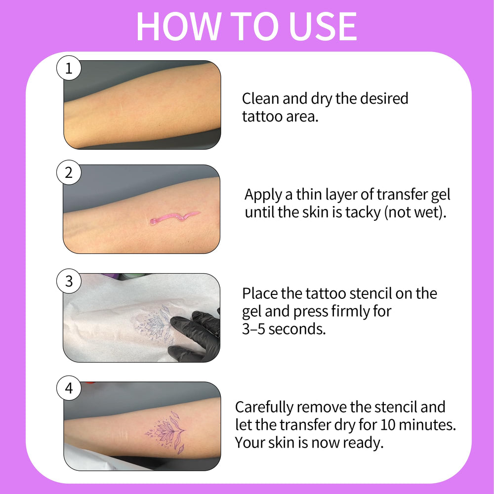 POSEIDON Stencil Transfer Gel skin-safe vegan formula for comfortable sessions