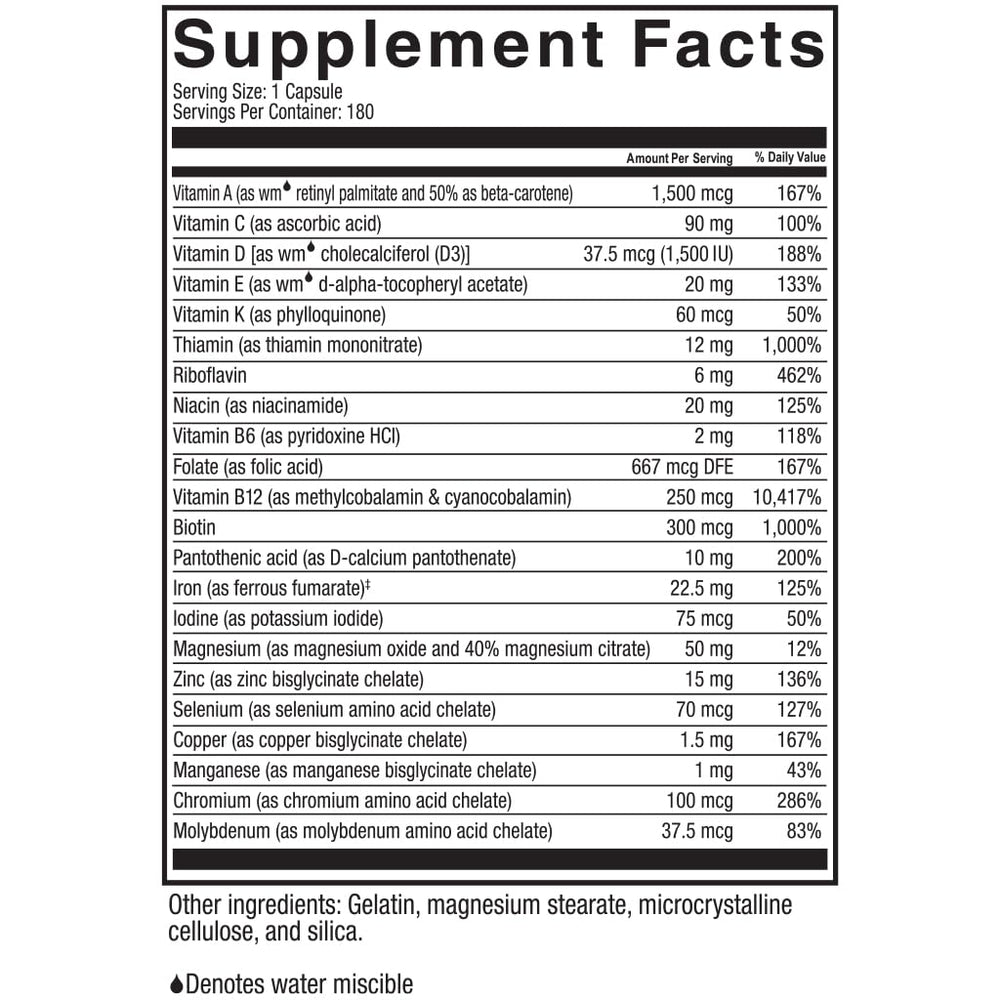 Post bariatric surgery daily nutrition capsules