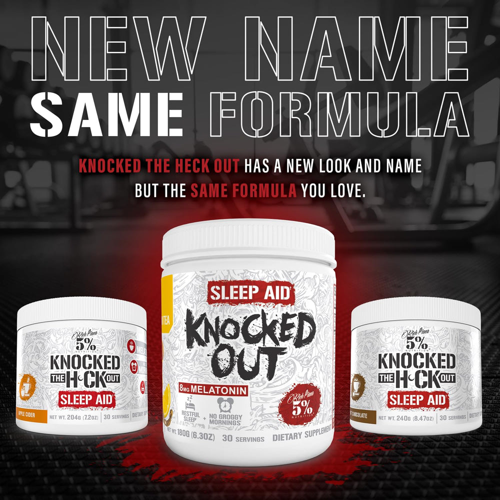 Packaging image of post-workout recovery sleep powder.