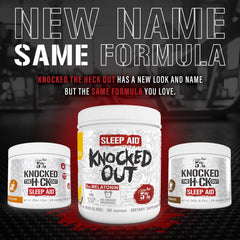 Packaging image of post-workout recovery sleep powder.