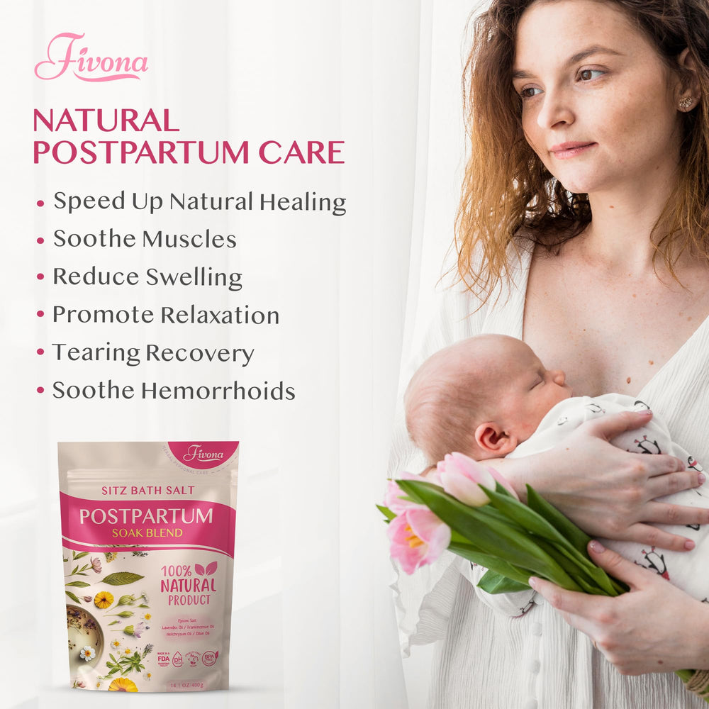 Jar of Postpartum Sitz Bath Salt blend