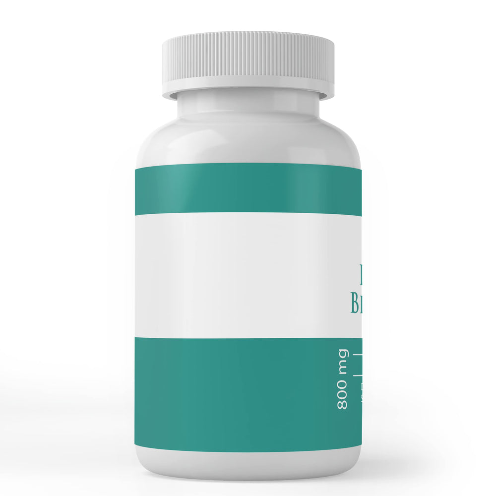 Label showing single-ingredient potassium bicarbonate capsules