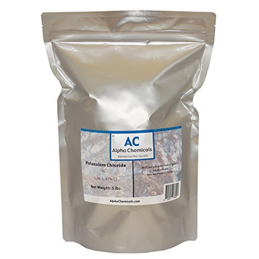 Potassium Chloride KCl 5 lb bag - front view