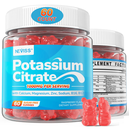 Packaging for Potassium Citrate 1000mg Gummies bottle