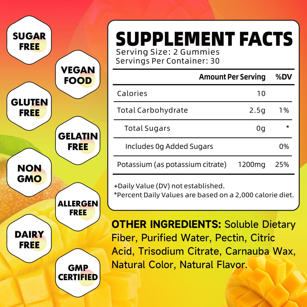 Potassium citrate gummies ingredients and clean label features