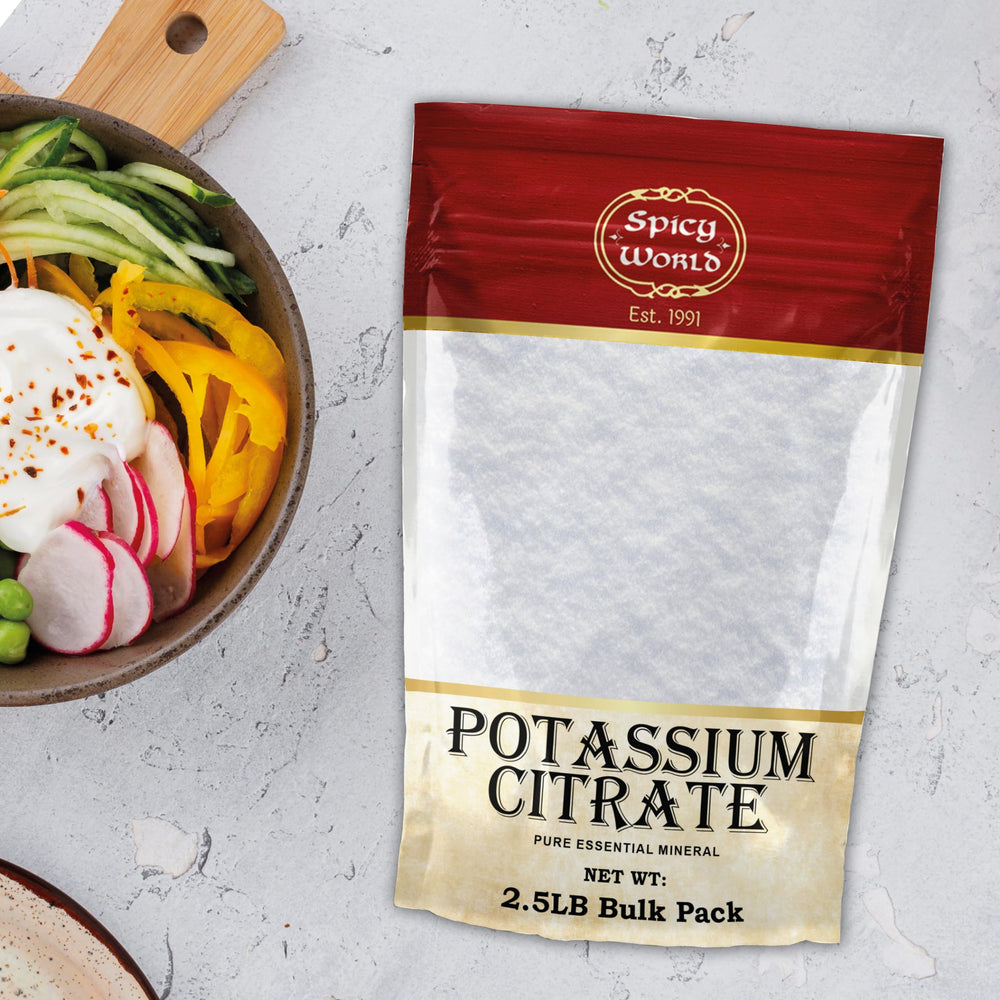 Product label showing potassium citrate supplement facts