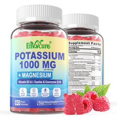 Potassium Gummies 1000mg label close-up