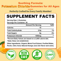 Close-up of Potassium Gummies bottle