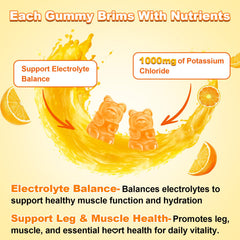 Product shot of 120 count sugar free potassium gummies