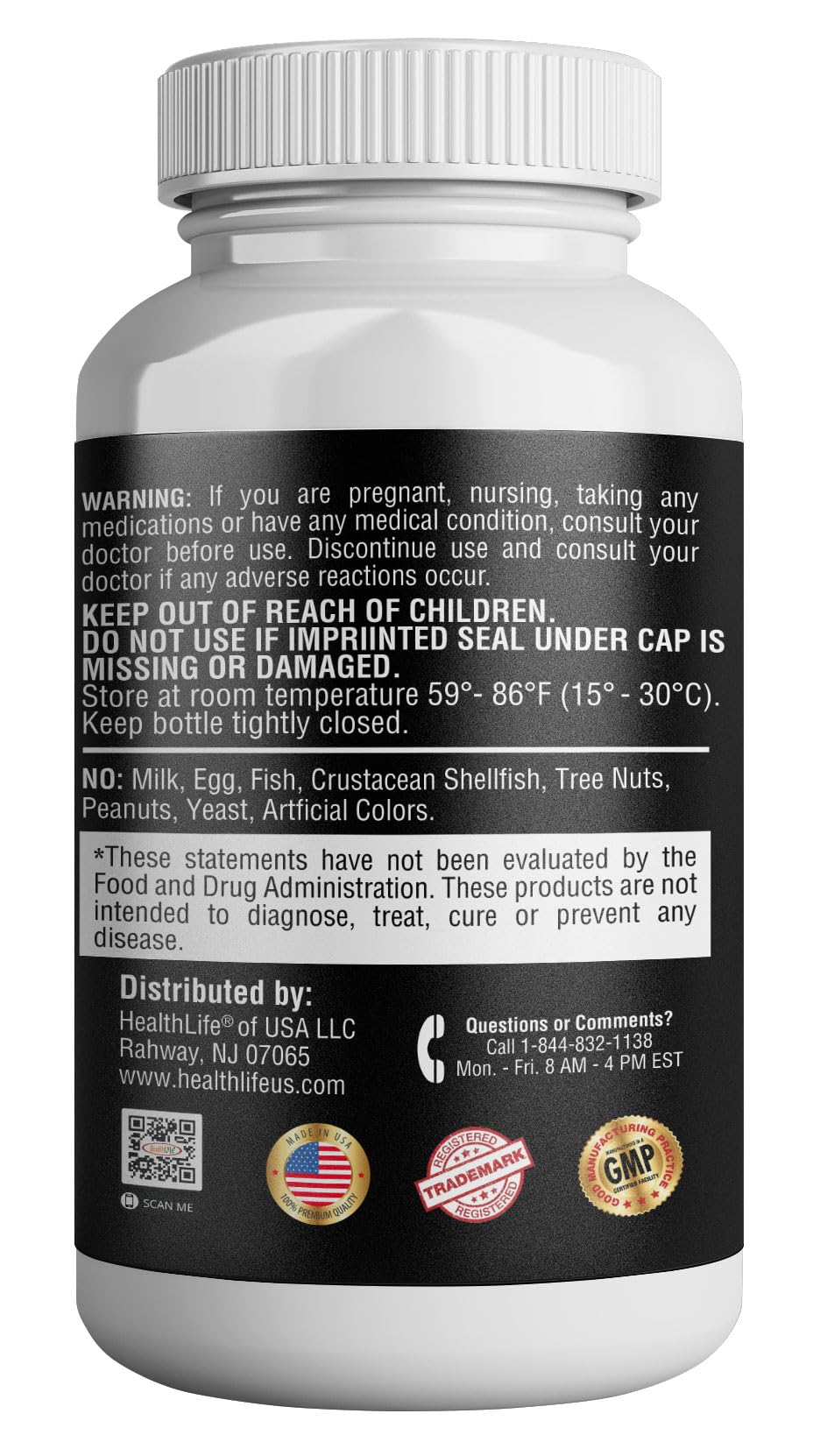 Allergen-free claim on packaging