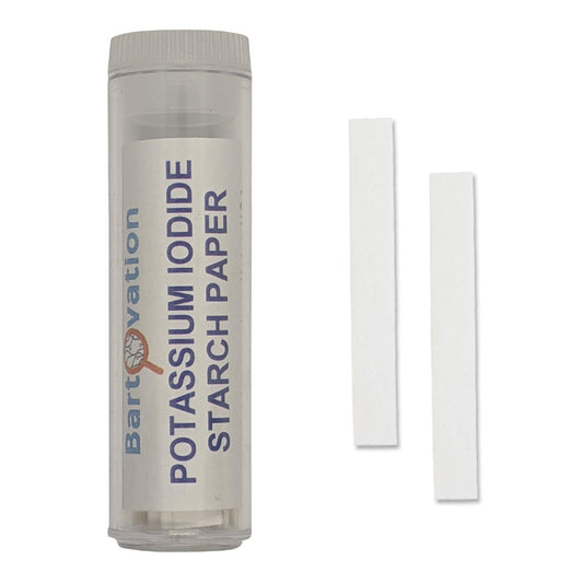 Vial containing 100 potassium iodide starch oxidizer test strips