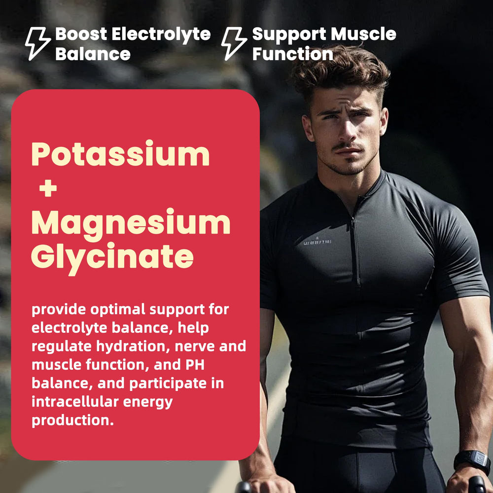 Nutrition label showing magnesium glycinate, potassium citrate, vitamin D3 and B6