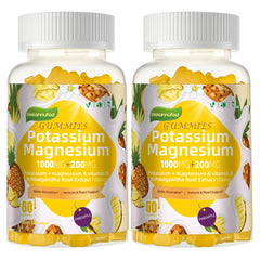 Potassium Magnesium Gummies bottle with label