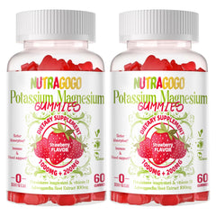 Front view of Potassium Magnesium Gummies bottle
