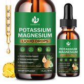 Two-pack potassium magnesium supplement bottles with pineapple flavor