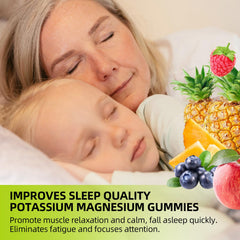 Mixed flavors of potassium magnesium gummies