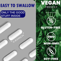 Nutrition label and ingredients panel of the supplement