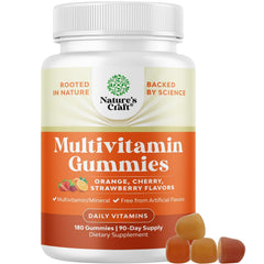 Bottle of Potent Daily Multivitamin Gummies for Adults with 180 gummies