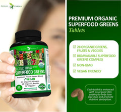 Fruits and vegetables blend: 28 greens, 14 fruits, 14 vegetables