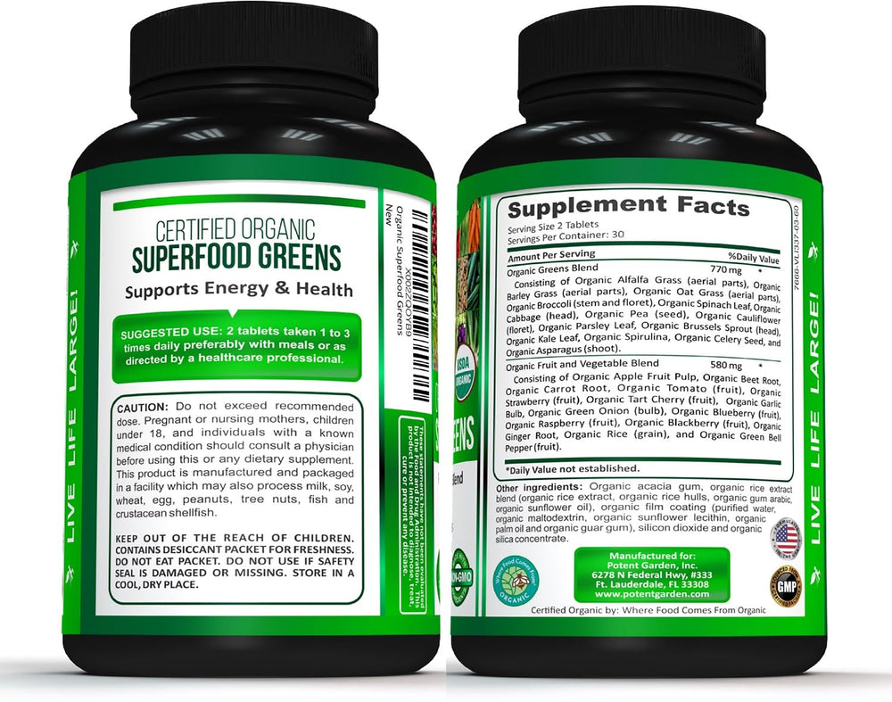 Tart Cherry and Alfalfa in supplement bottle