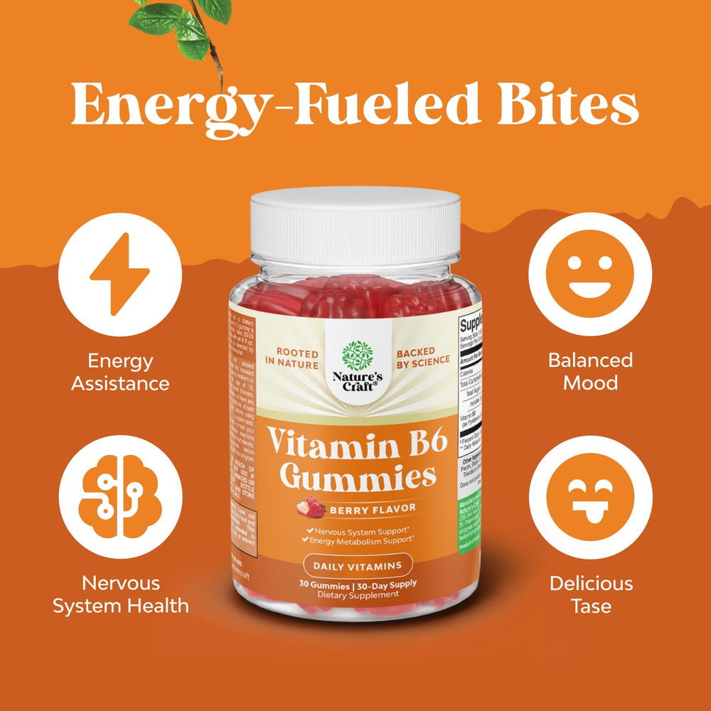 Vegan Vitamin B6 Gummies emphasis on vegan formula