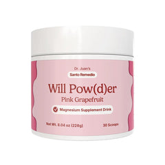 Powdered botanical drink mix in pink grapefruit flavor
