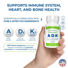 Natural ingredients background with ADK vitamins