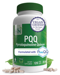 PureQQ PQQ 20mg bottle label close-up