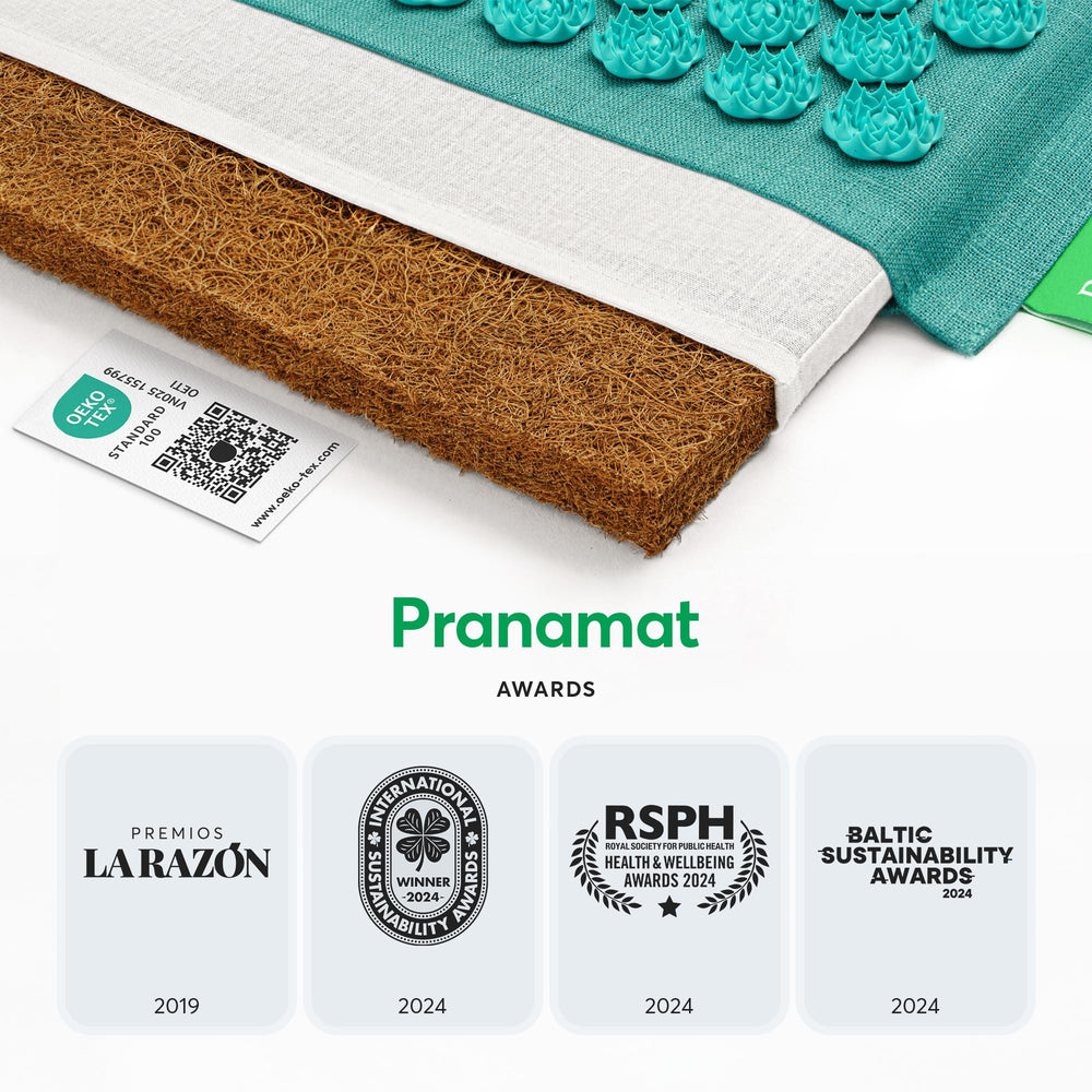Lifestyle scene with mat on floor and user relaxing