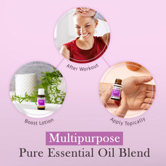 Ingredients of Just Plain Relief showing peppermint clove helichrysum lavender