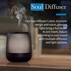 Pranarom Soul Diffuser illuminated mood light setting for relaxing ambiance.