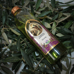 Prayer and meditation scene with hyssop oil in Israel