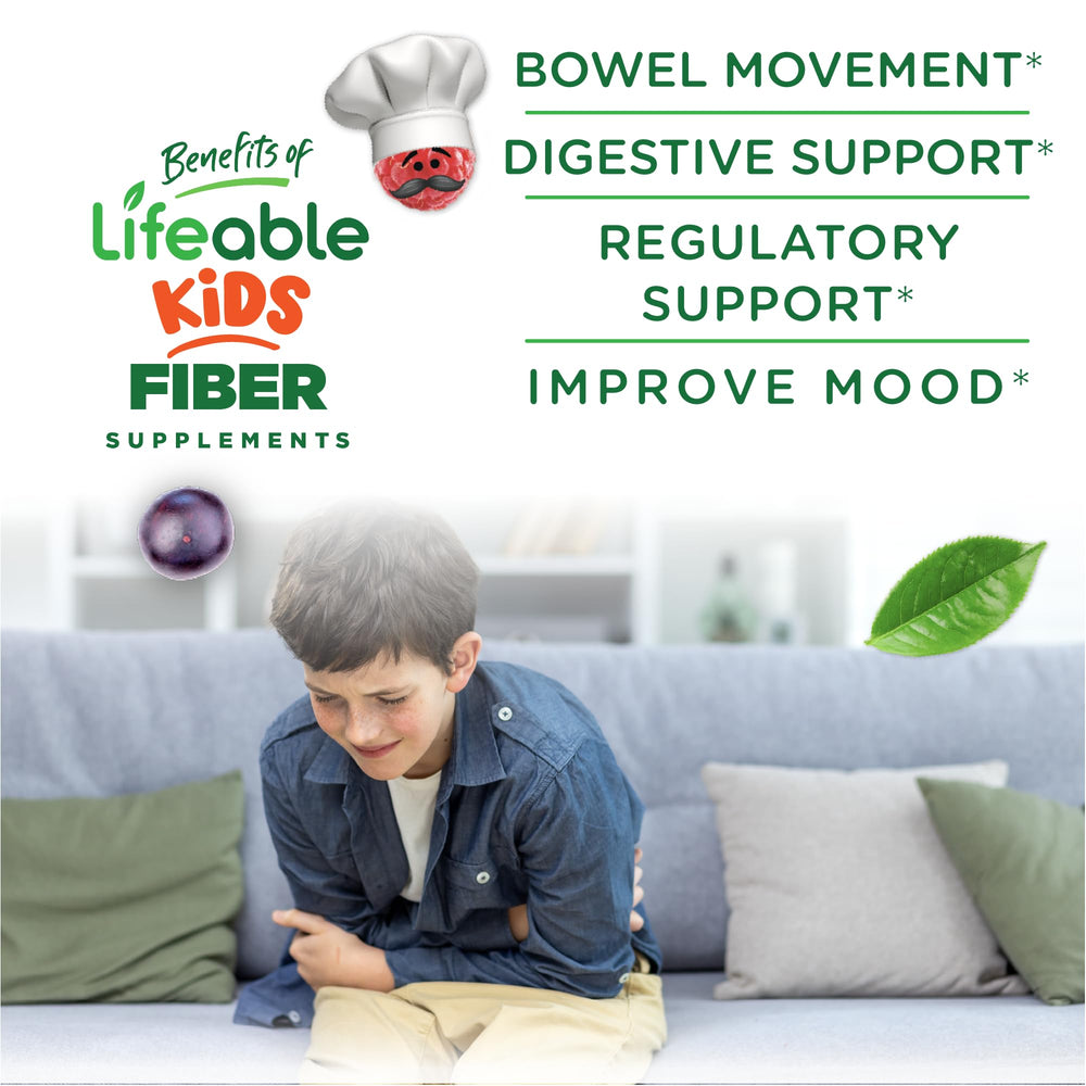 Vegetarian, non-GMO, gluten-free kids fiber gummies
