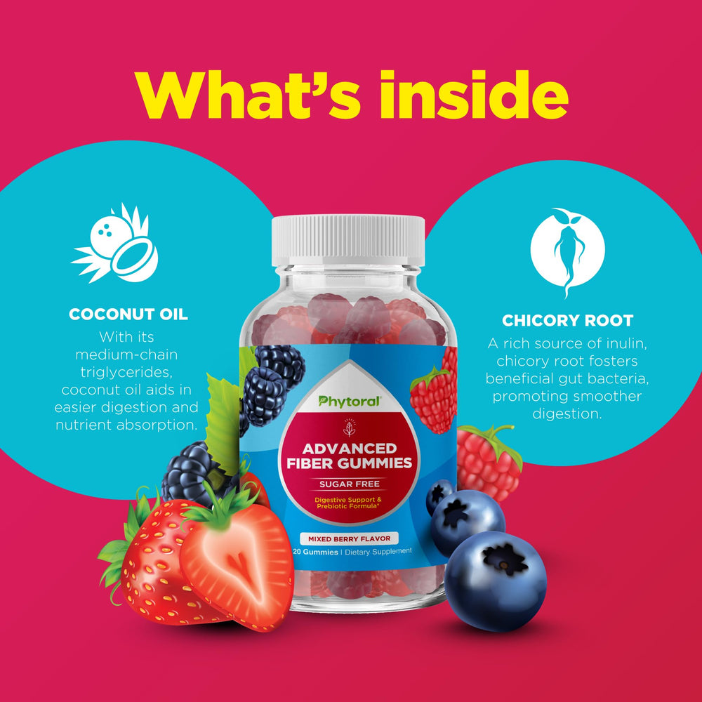 Prebiotic fiber gummies for gut health and digestion