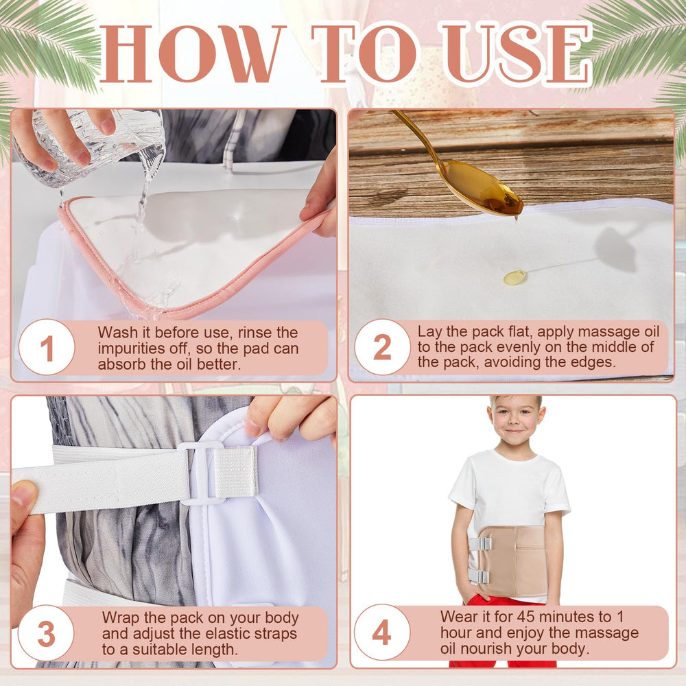 Leakproof design of castor oil pack wrap for children