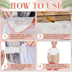 Leakproof design of castor oil pack wrap for children