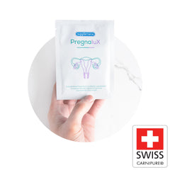 Close-up of individual sachets for one-month supply