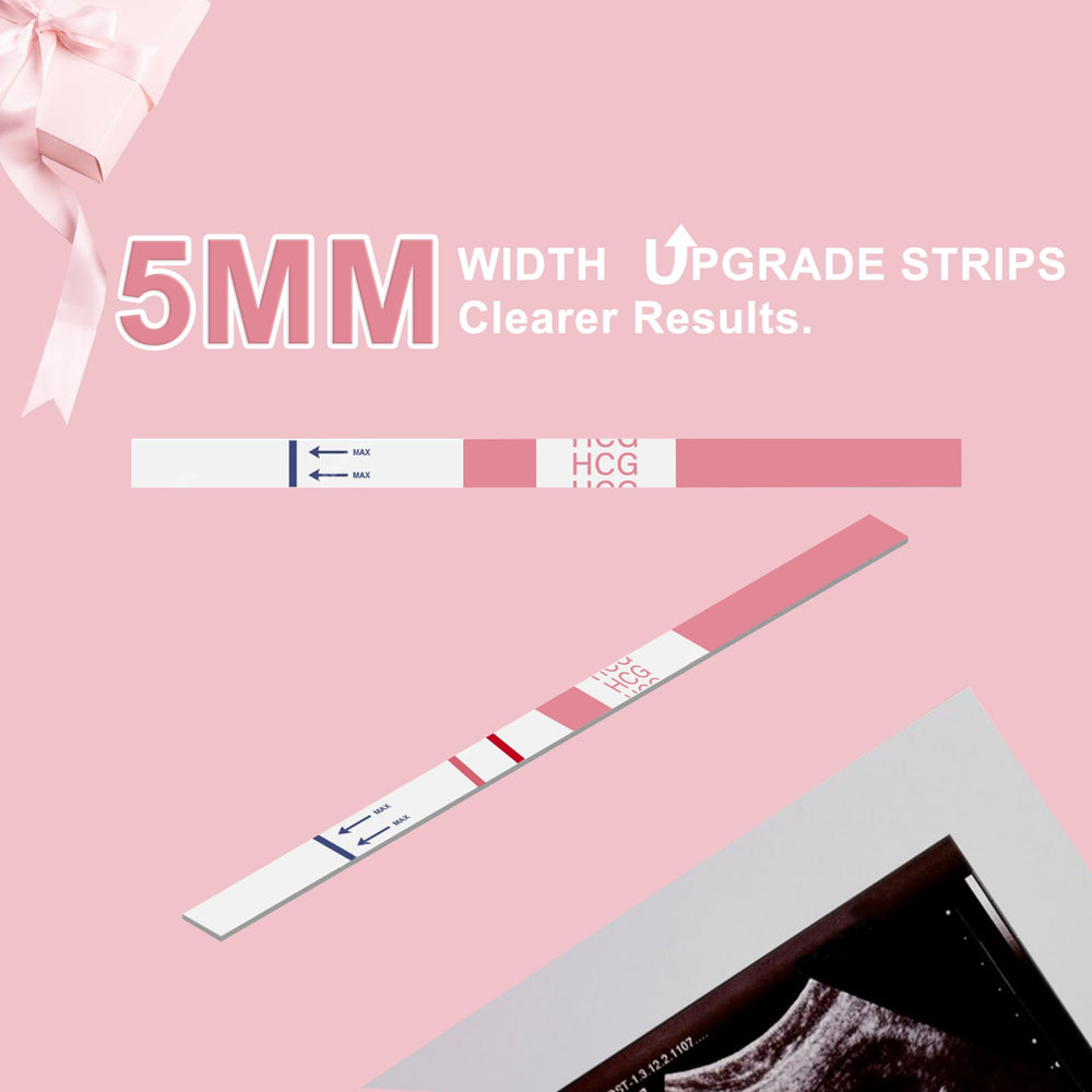 Unwrapped test strips alongside urine cups