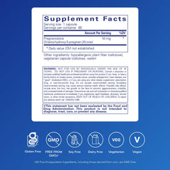 Pure Encapsulations Pregnenolone 10 mg bottle label