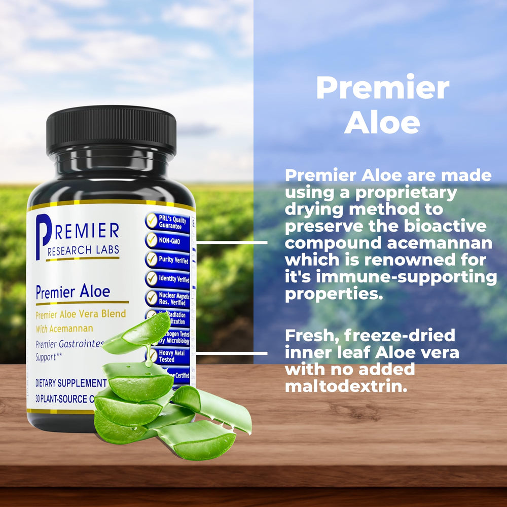 Close-up of aloe extract and acemannan