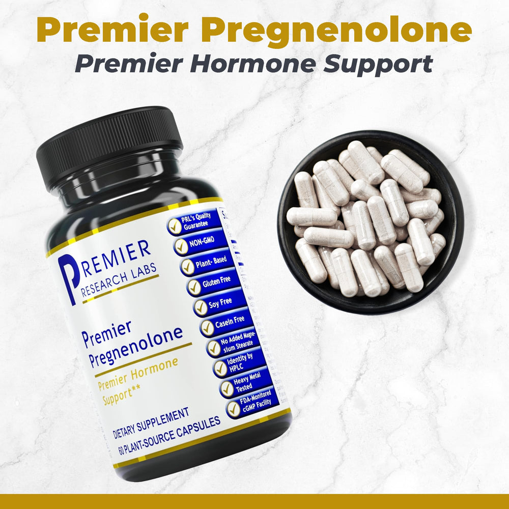 Premier Pregnenolone 100 mg supplement facts label