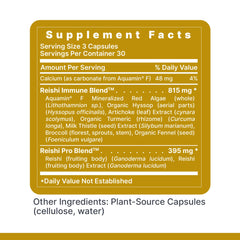 Product packaging of Premier Reishi Immune Support – 90 vegan capsules
