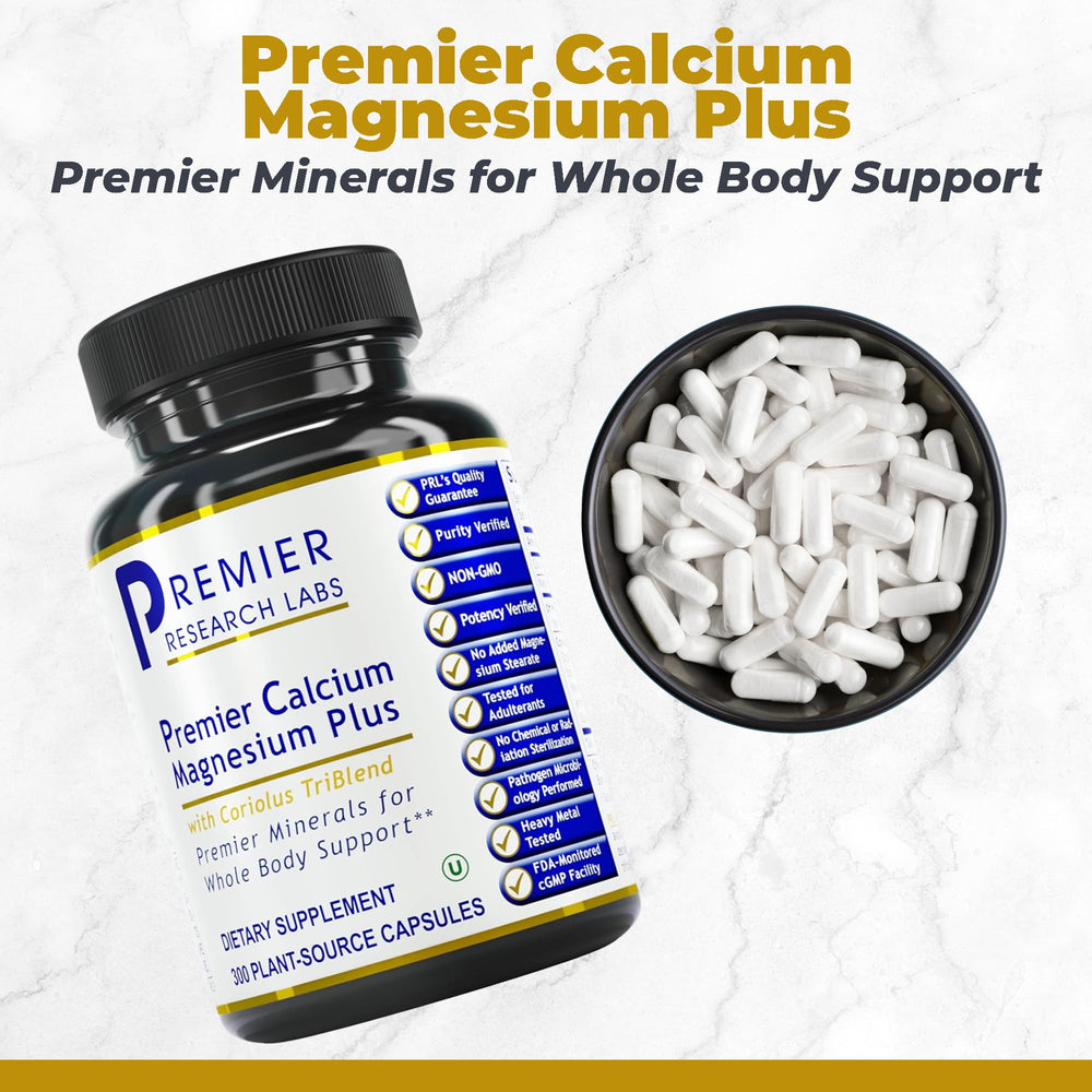 Capsules next to bottle showing supplement packaging