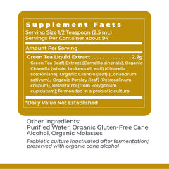 Label and packaging of Green Tea-ND 8 Fl Oz bottle