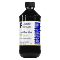 Bottle of Premier Research Labs Liquid Zinc Ultra with label