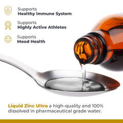 Glass of water with zinc supplement mixed in