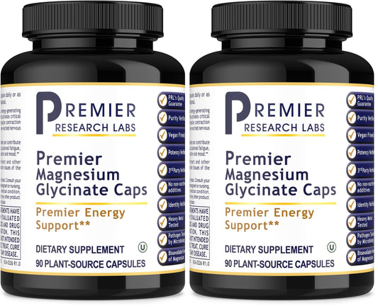 Premier Research Labs Magnesium Glycinate supplement bottle with label